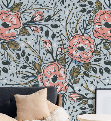 Peel and Stick Removable Black wallpaper | Walltrendz